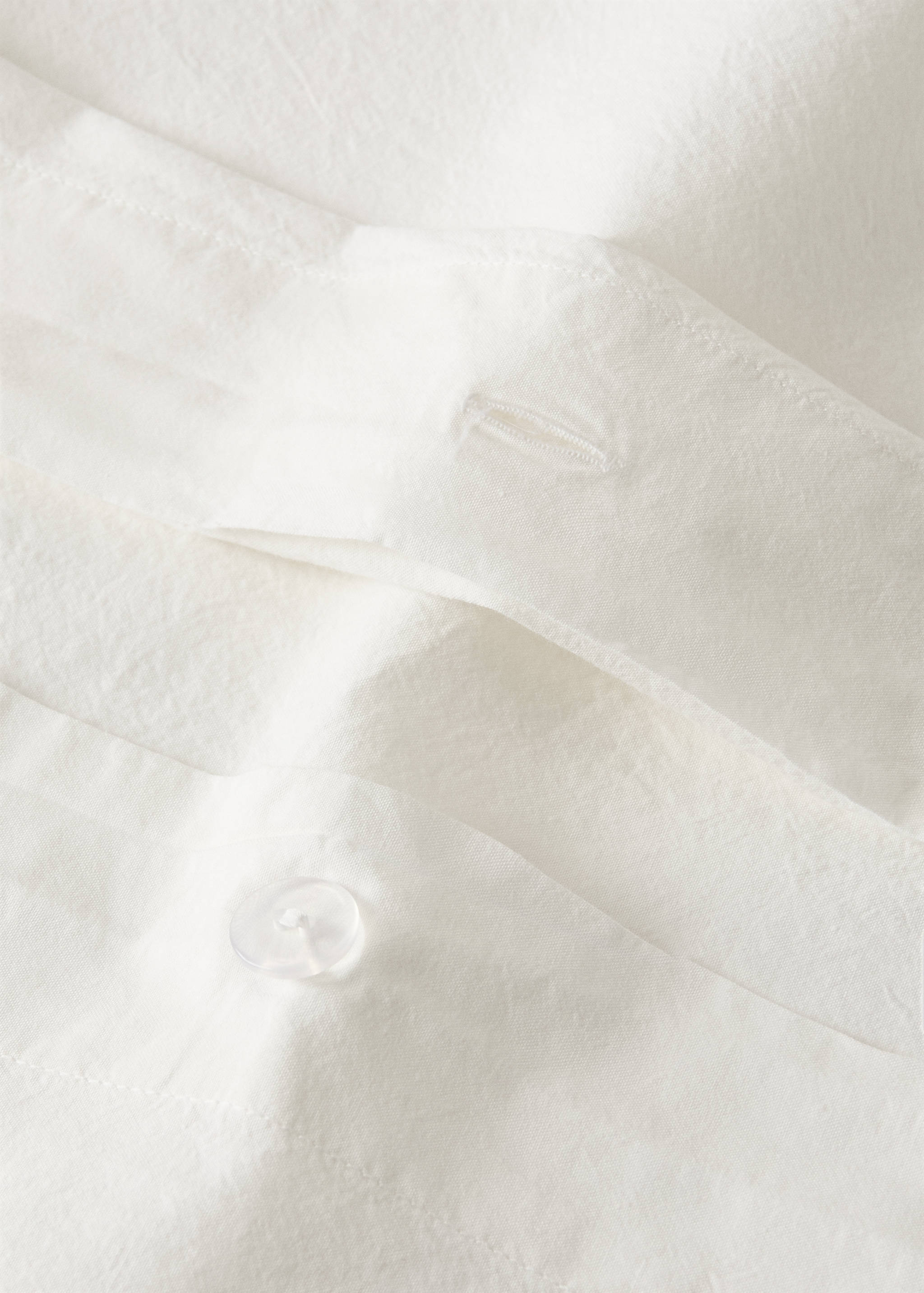 Washed cotton duvet cover with frayed gauze ruffle for 180/200 cm bed - Details of the article 2