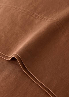 Washed cotton pillow case 45x110cm — Caramel 2