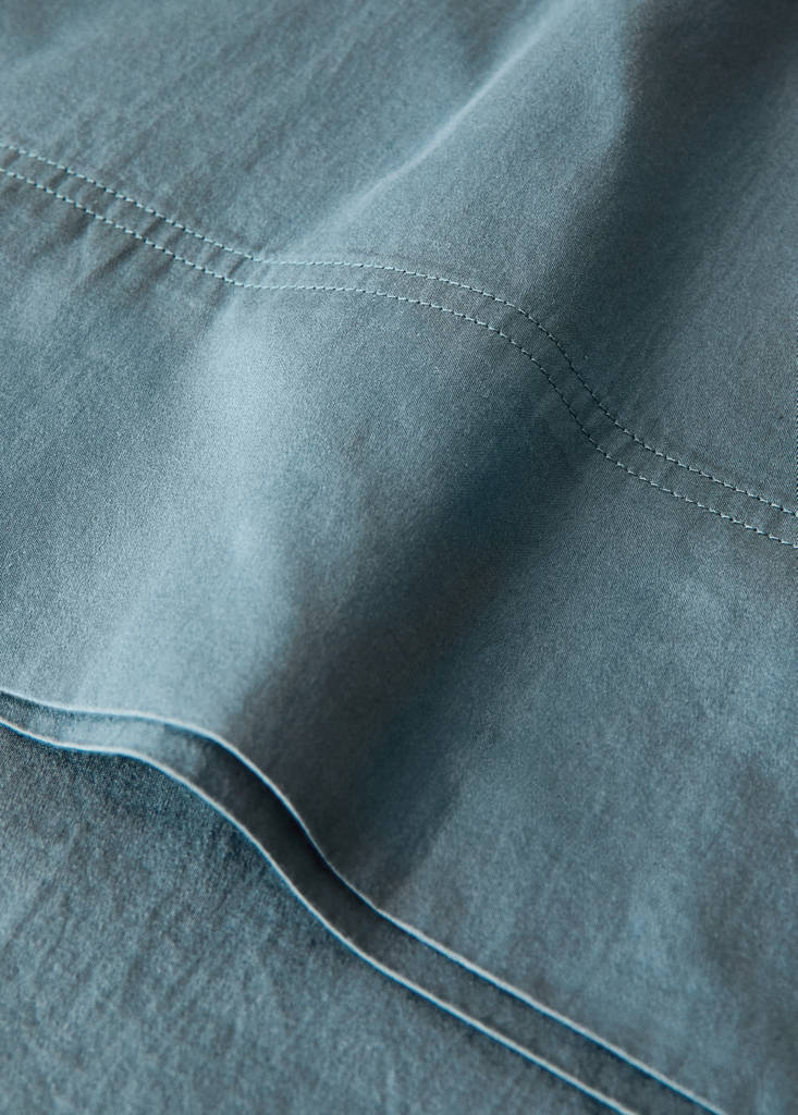 Washed cotton pillow case 45x110cm — Forest Green