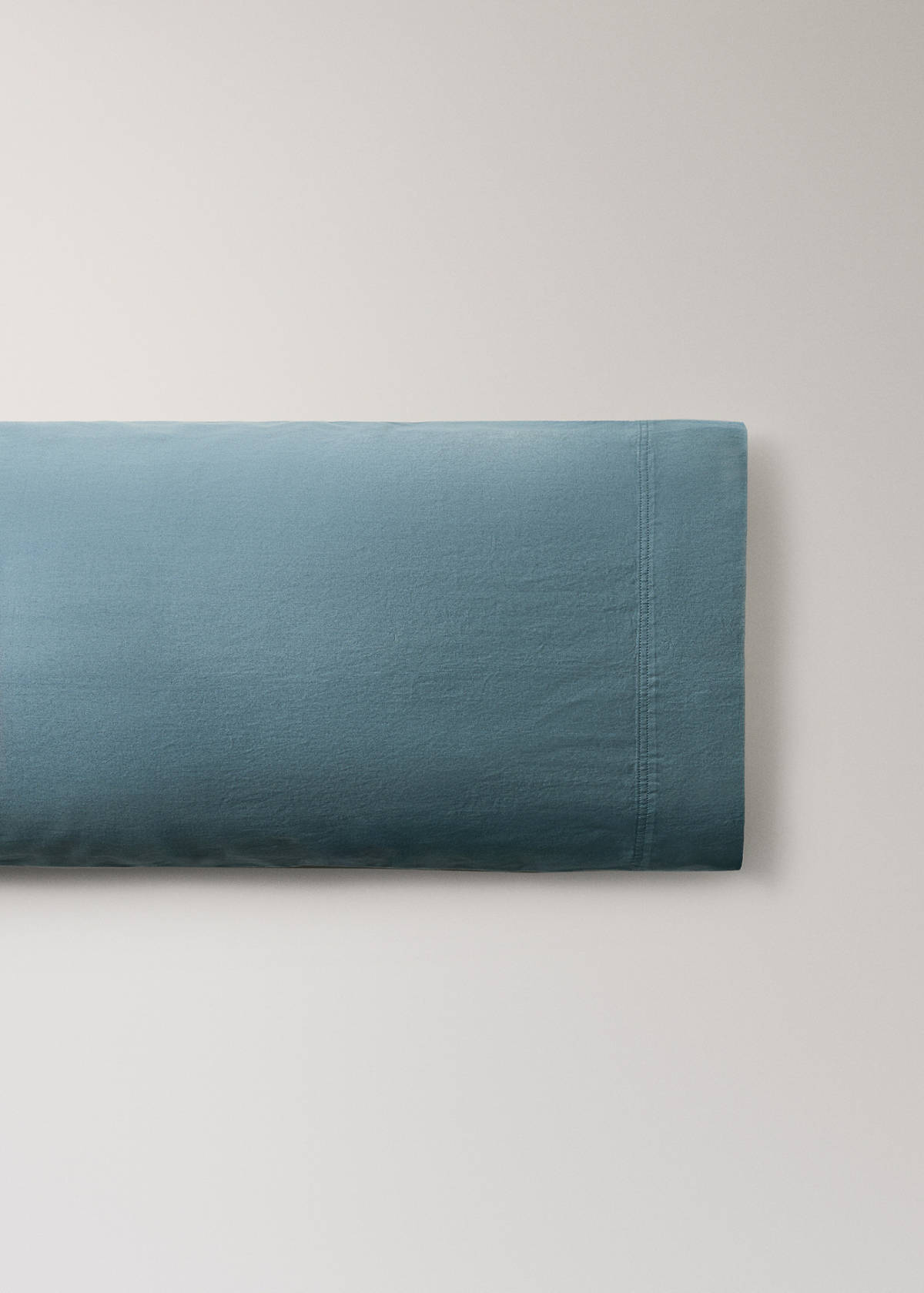 Washed cotton pillow case 45x110cm — Forest Green
