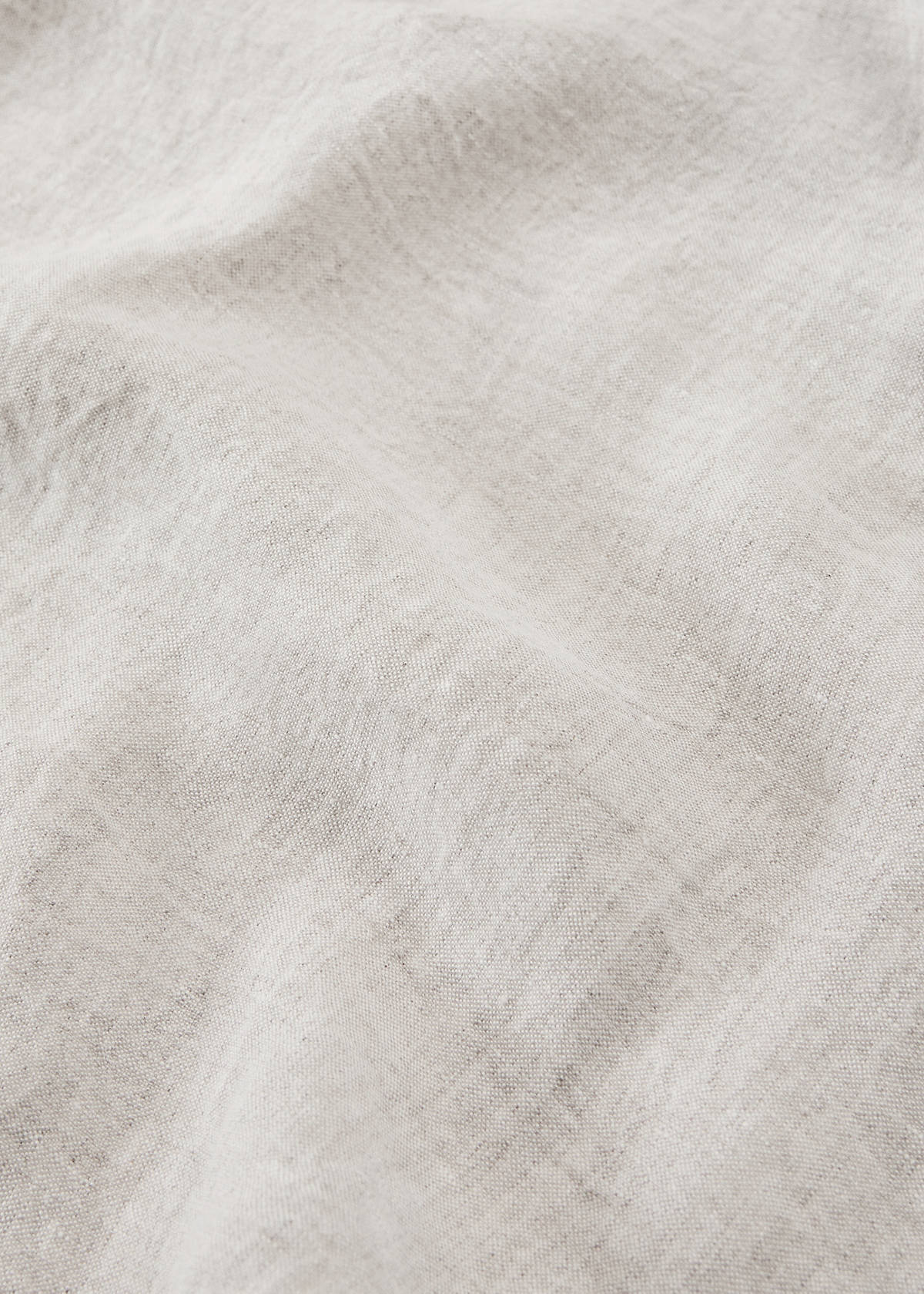 Washed linen fitted sheet for 90 cm bed — Sand