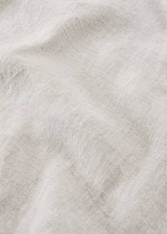 Washed linen fitted sheet for 150 cm bed — Sand 1