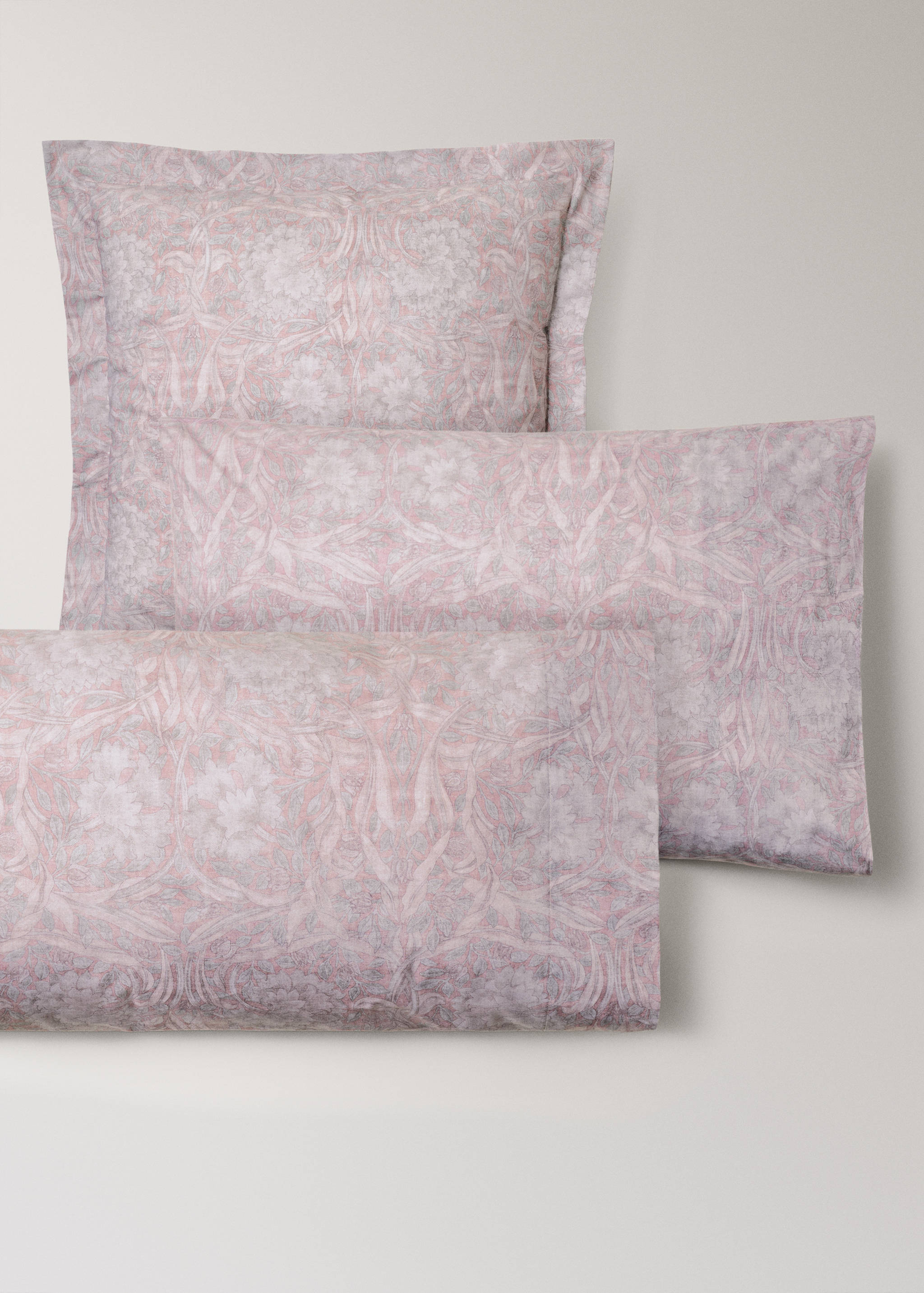 Decorative floral print 200 thread count percale cotton pillow cover - Details of the article 4