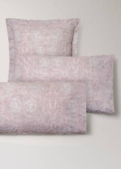 Two 200 thread count cotton percale pillowcases with floral print 50x75 cm — Pale Pink 5