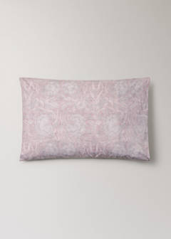 Two 200 thread count cotton percale pillowcases with floral print 50x75 cm — Pale Pink 6