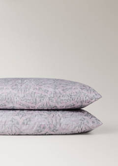 Two 200 thread count cotton percale pillowcases with floral print 50x75 cm — Dark Grey 4