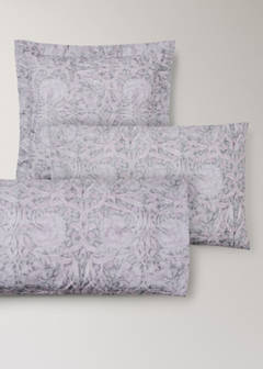 Two 200 thread count cotton percale pillowcases with floral print 50x75 cm — Dark Grey 5