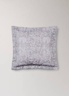 Two decorative floral print 200 thread count percale cotton pillow covers 60x60 cm — Dark Grey 6