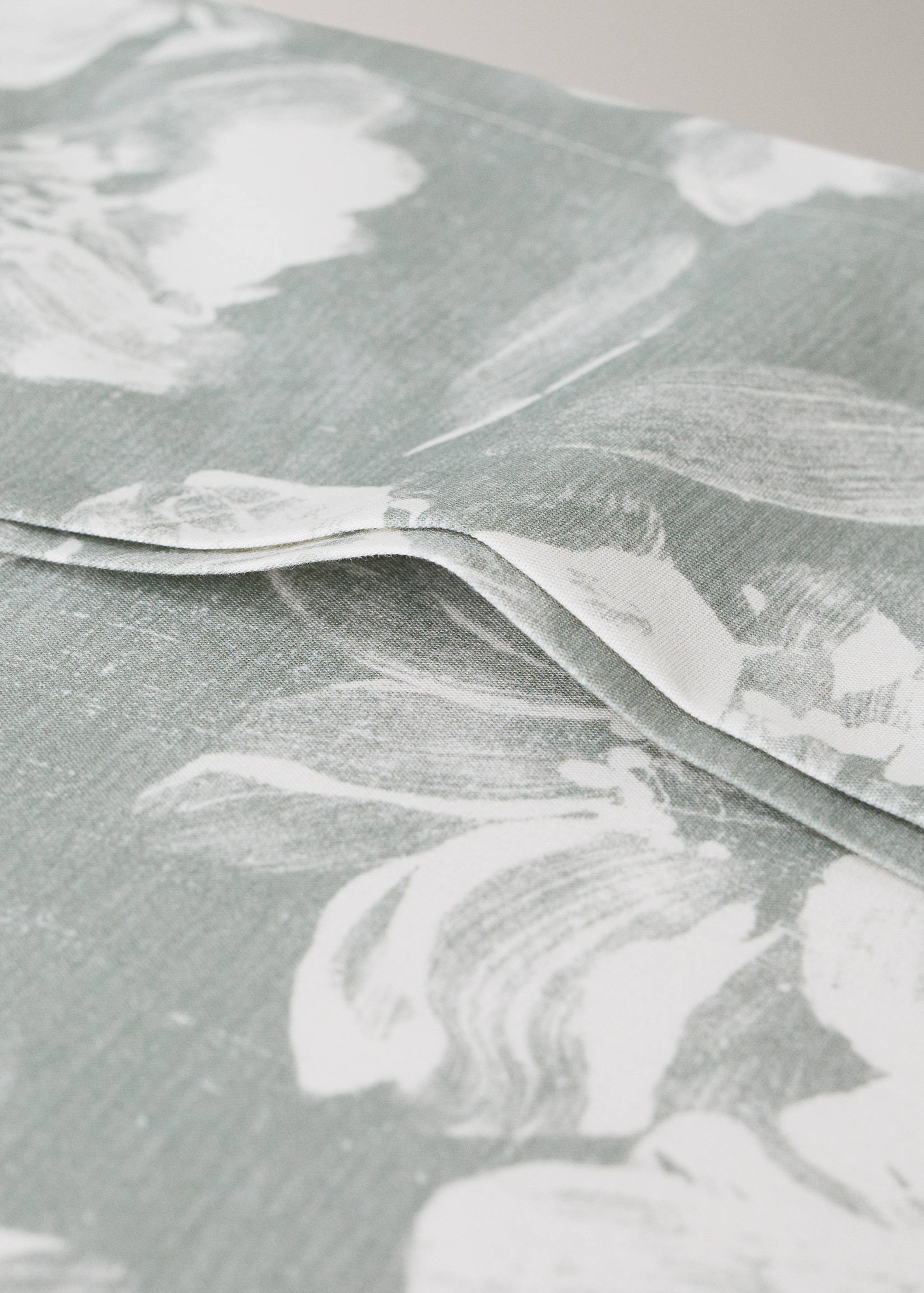 Percale cotton floral pillow cover 45 x 110 cm - Details of the article 1