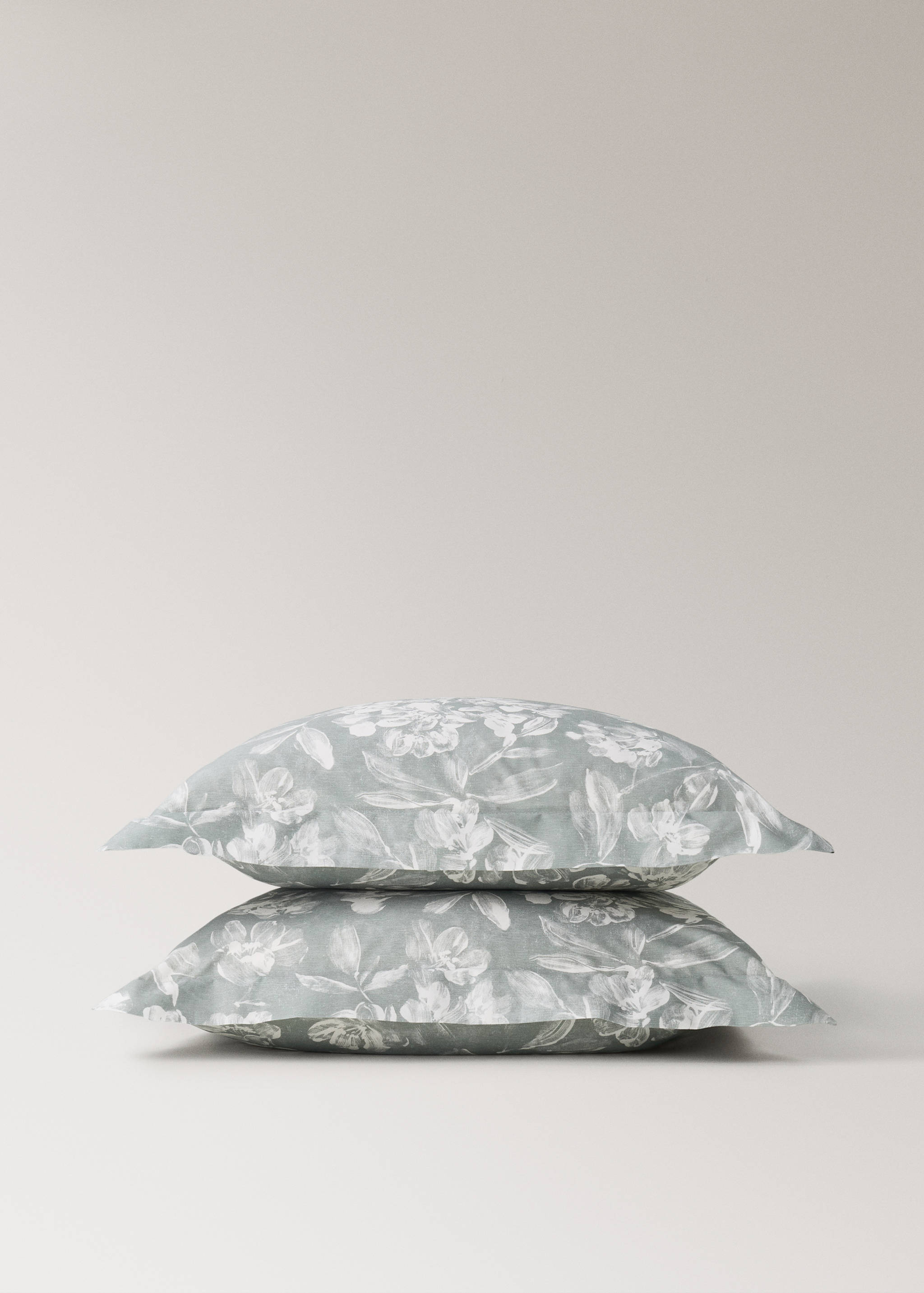 Pack of 2 floral print cotton percale pillowcases - Details of the article 3