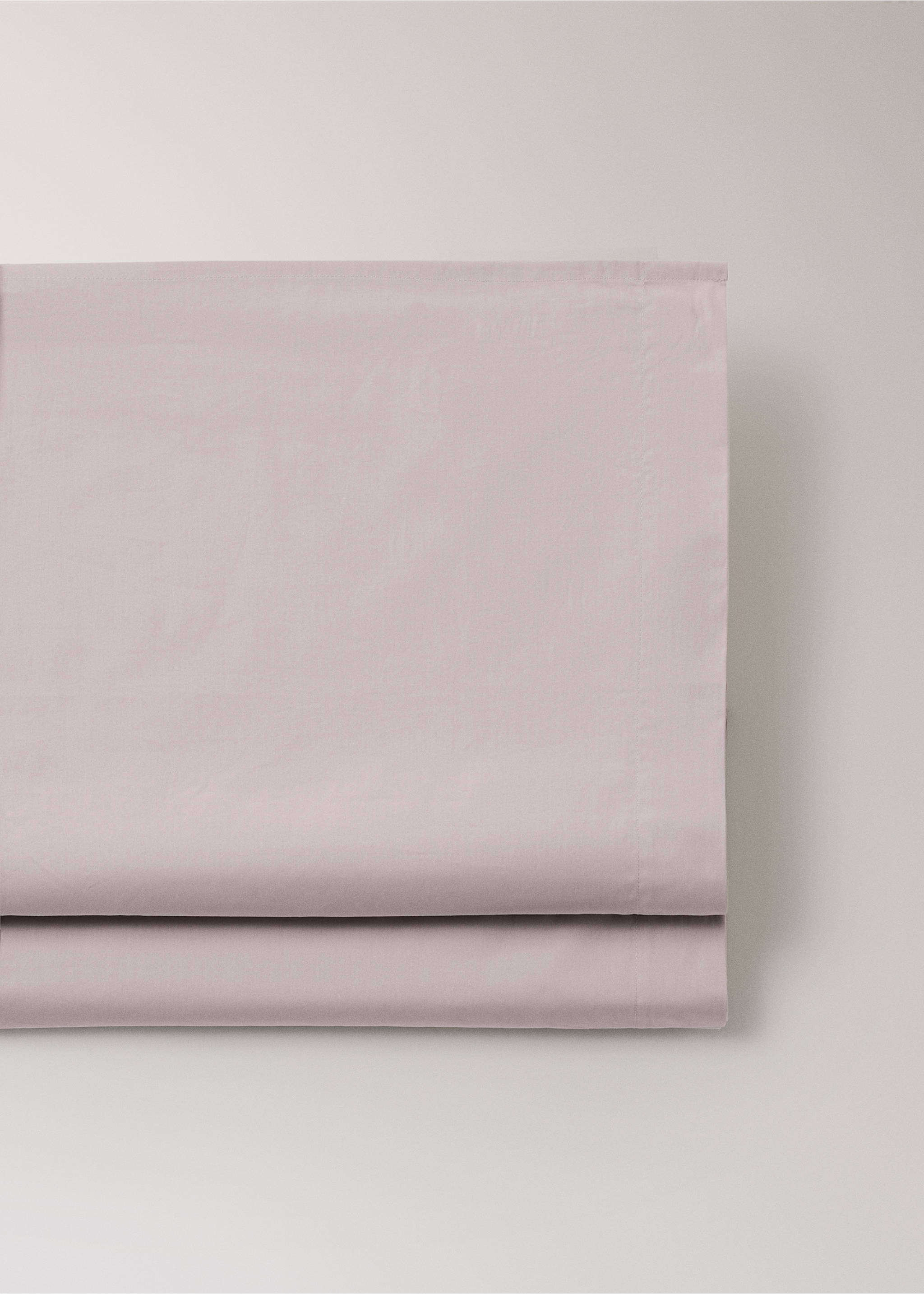 Drap plat percale de coton 200 fils lit 180/200 cm - Détail de l'article 3, Rose pâle. Ref: 37032953-00.