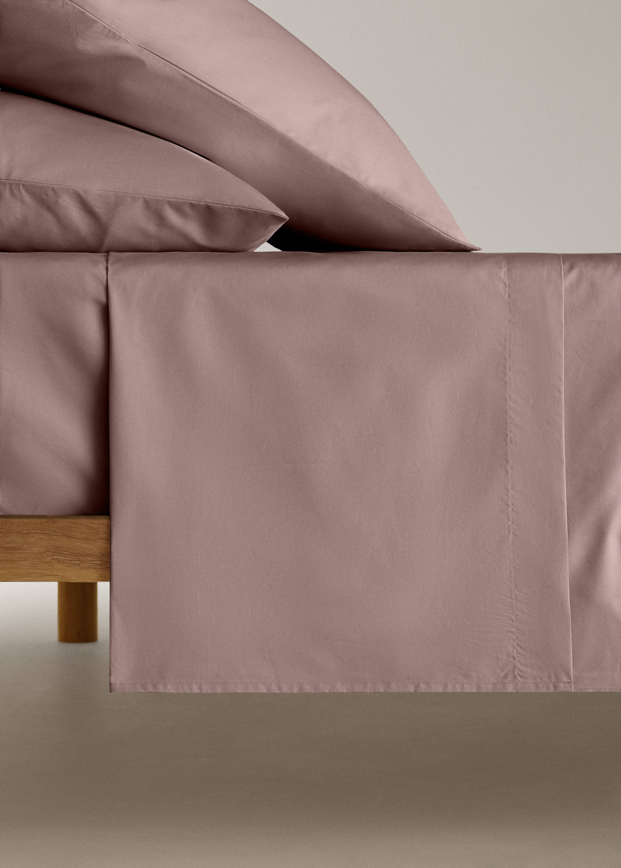 Drap plat percale de coton 200 fils lit 150/160 cm - Article sans modèle