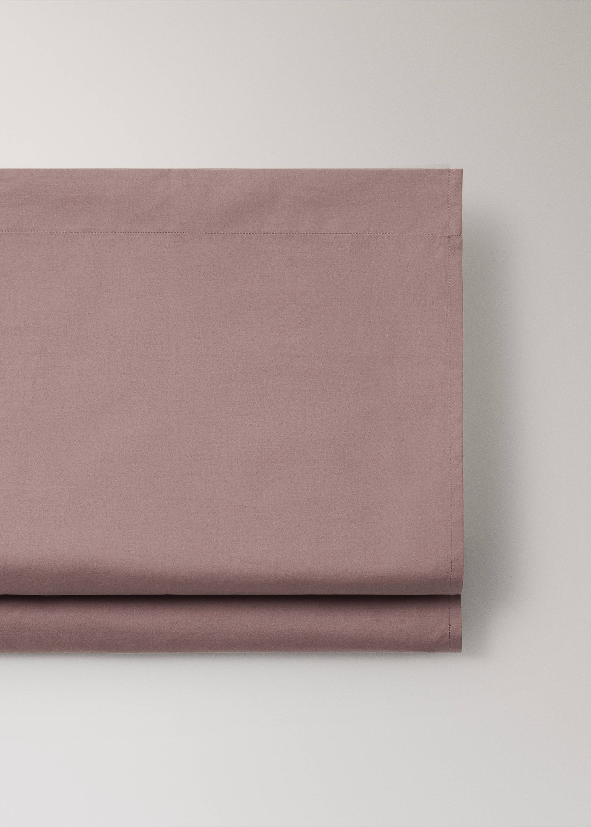 Percale cotton top sheet 200 thread count for 135/140cm bed - Details of the article 3, Brown. Ref: 37032955-00.