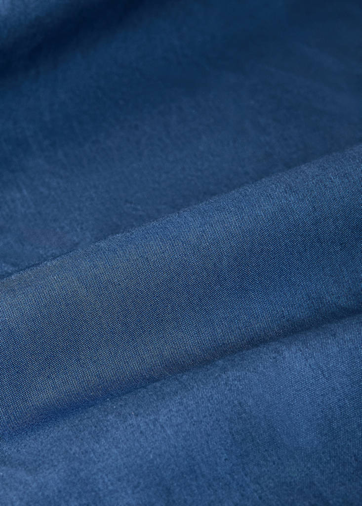 Percale cotton top sheet 200 thread count for 135/140cm bed — Indigo Blue