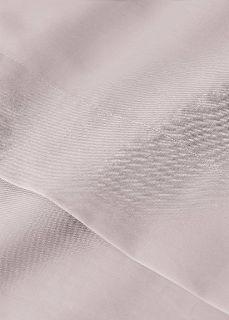 Percale cotton top sheet 200 thread count for 135/140cm bed — Pale Pink