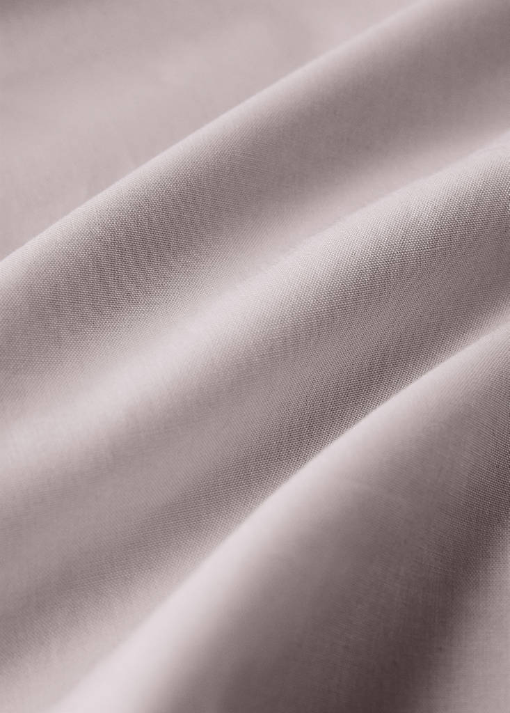 Percale cotton top sheet 200 thread count for 135/140cm bed — Pale Pink