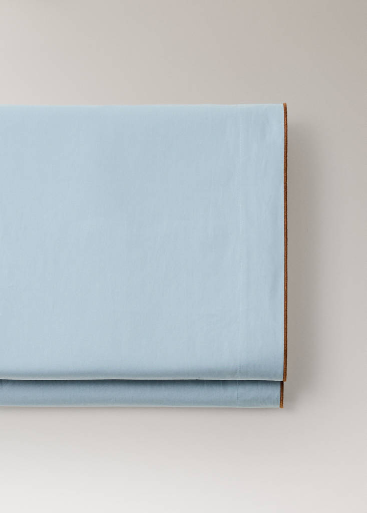 Top sheet 100% cotton percale Bed 135/140 cm — Petrol Blue