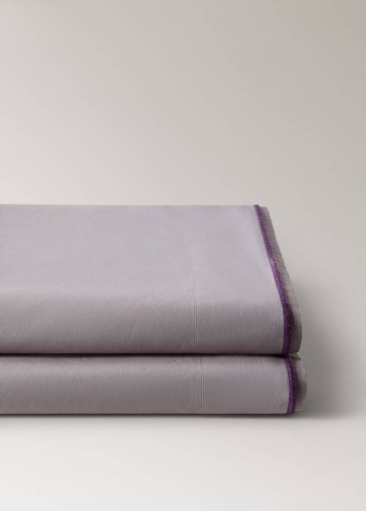 Top sheet 100% percale cotton Bed 180/200 cm — Brown