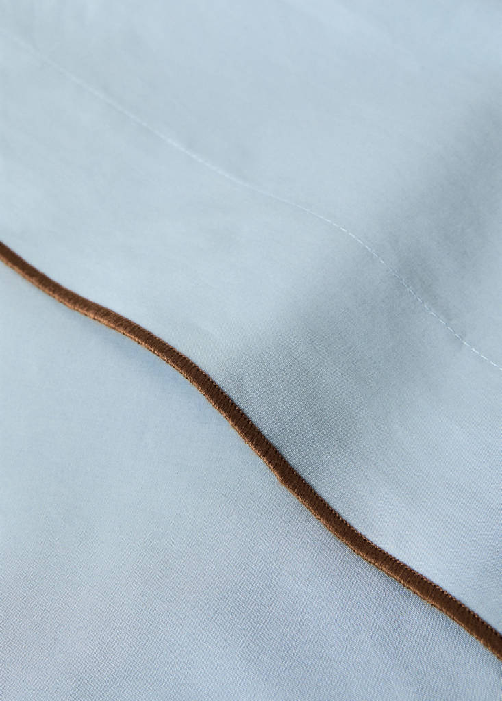 Top sheet 100% percale cotton Bed 180/200 cm — Petrol Blue