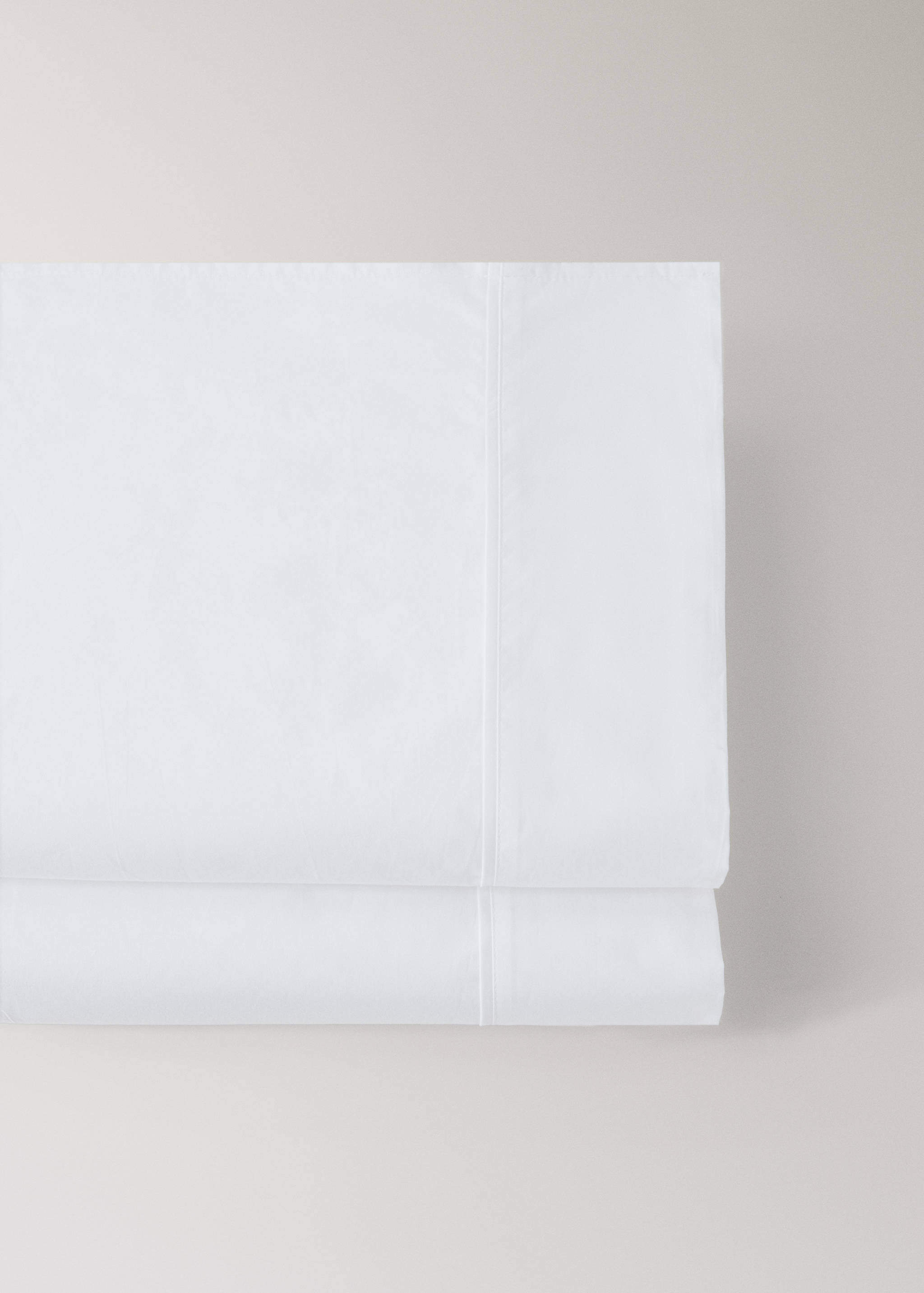 300-thread-count percale cotton flat sheet with piping detail for 180/200 cm bed - Details of the article 2