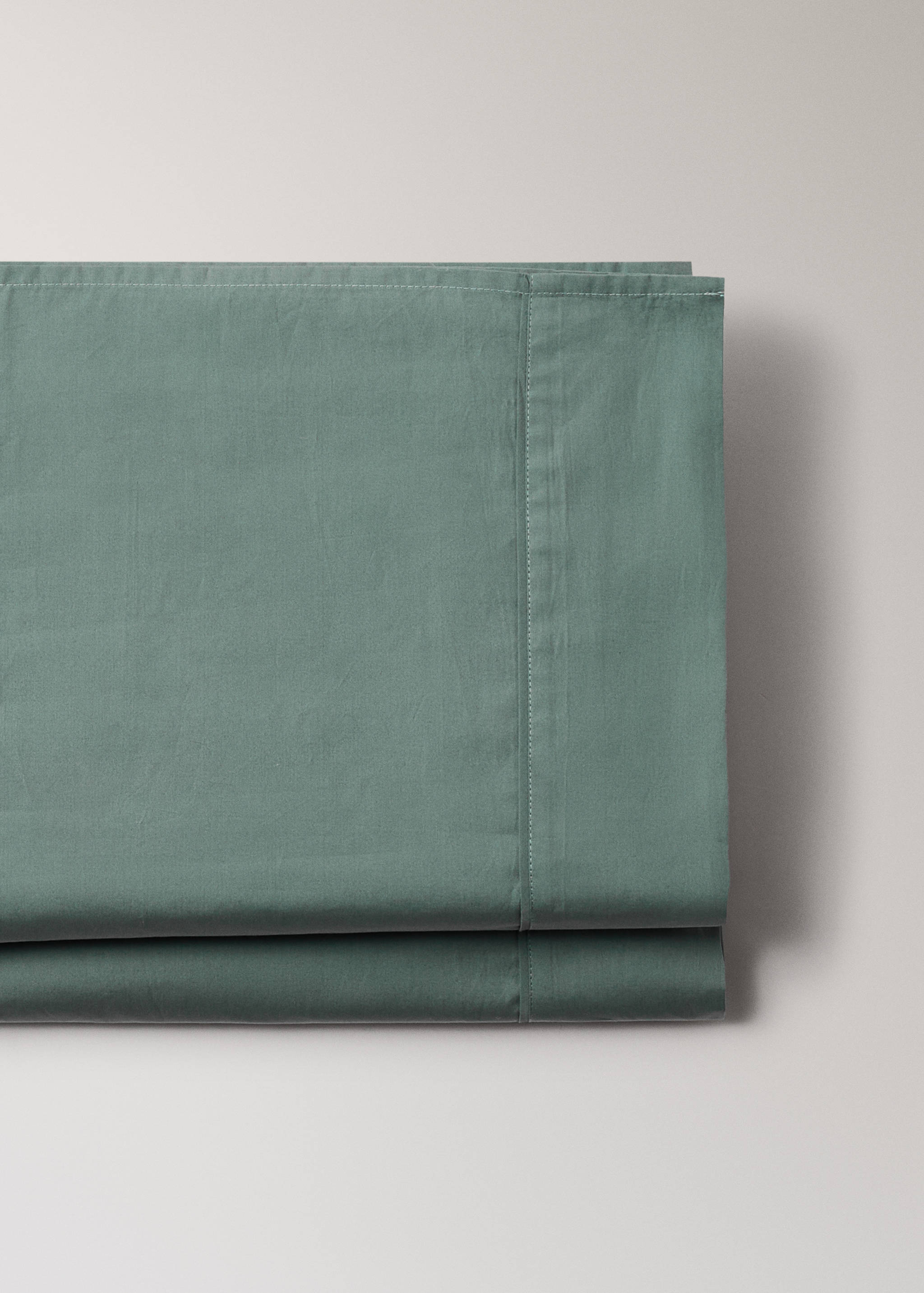 300-thread-count percale cotton flat sheet with piping detail for 180/200 cm bed - Details of the article 2