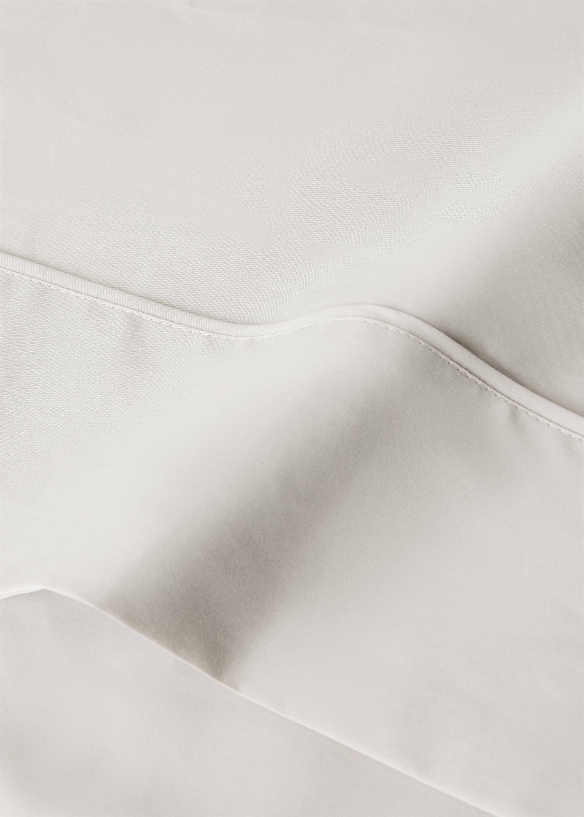 Sábana encimera algodón percal 300 hilos detalle vivo cama 135/140 cm - Detalle del artículo 1