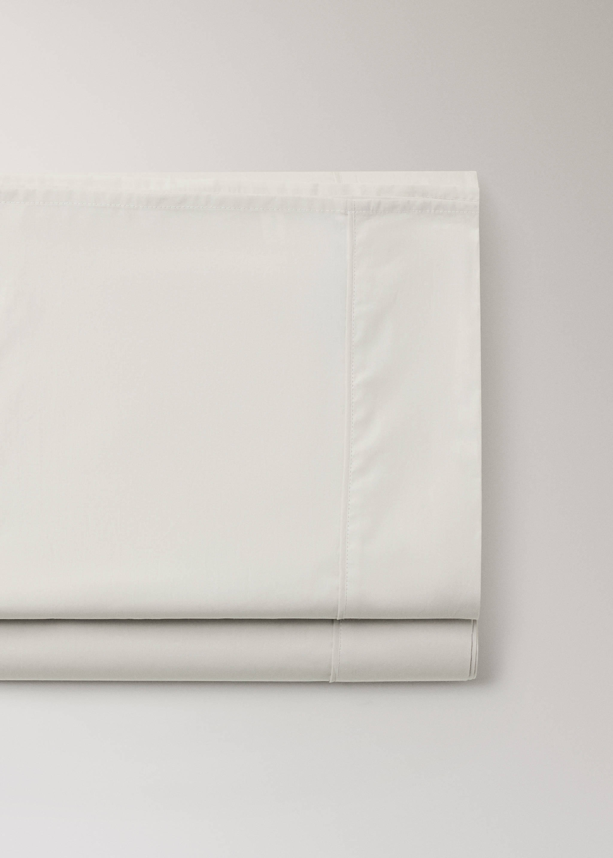 Sábana encimera algodón percal 300 hilos detalle vivo cama 135/140 cm - Detalle del artículo 2