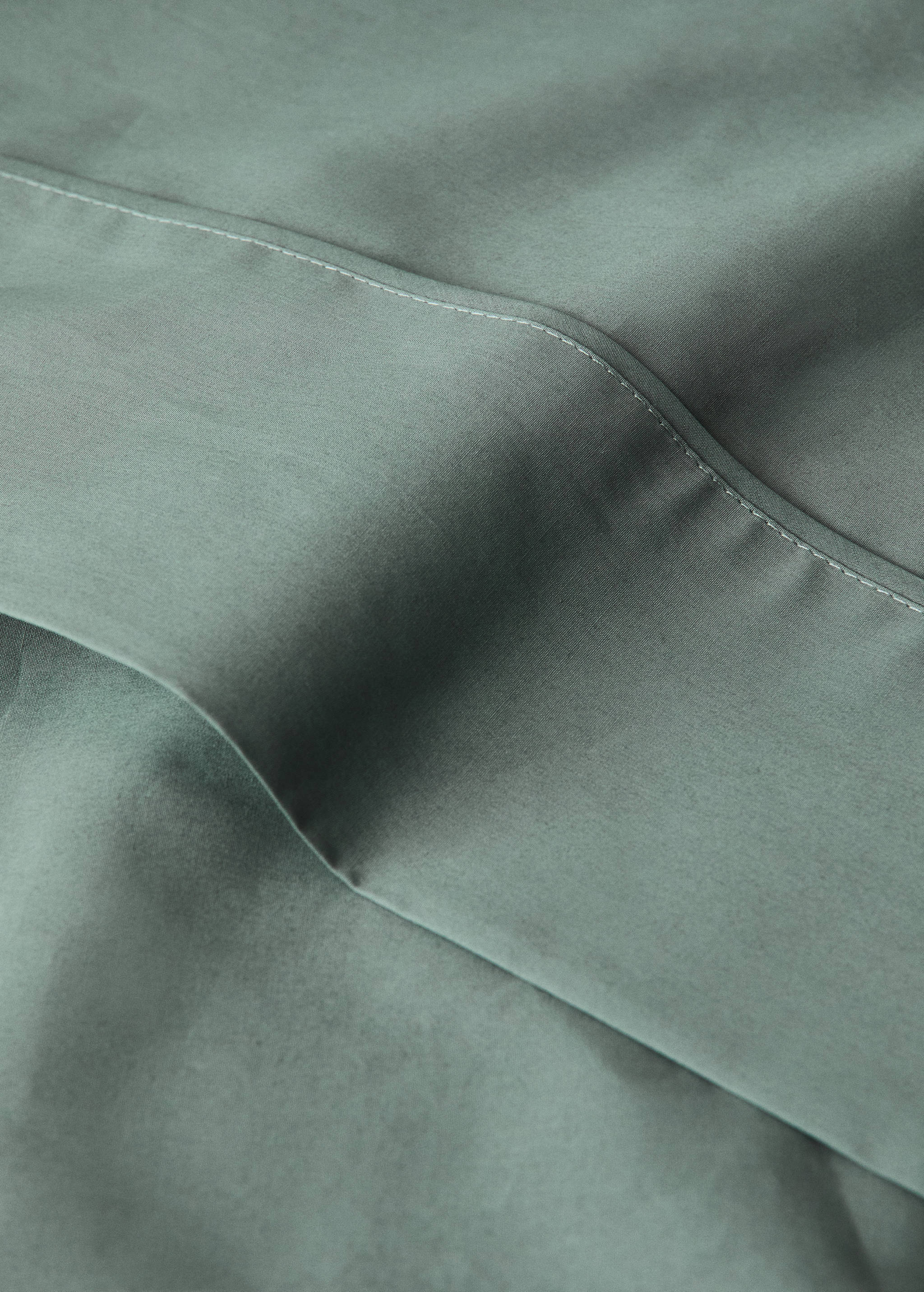 Sábana encimera algodón percal 300 hilos detalle vivo cama 135/140 cm - Detalle del artículo 1