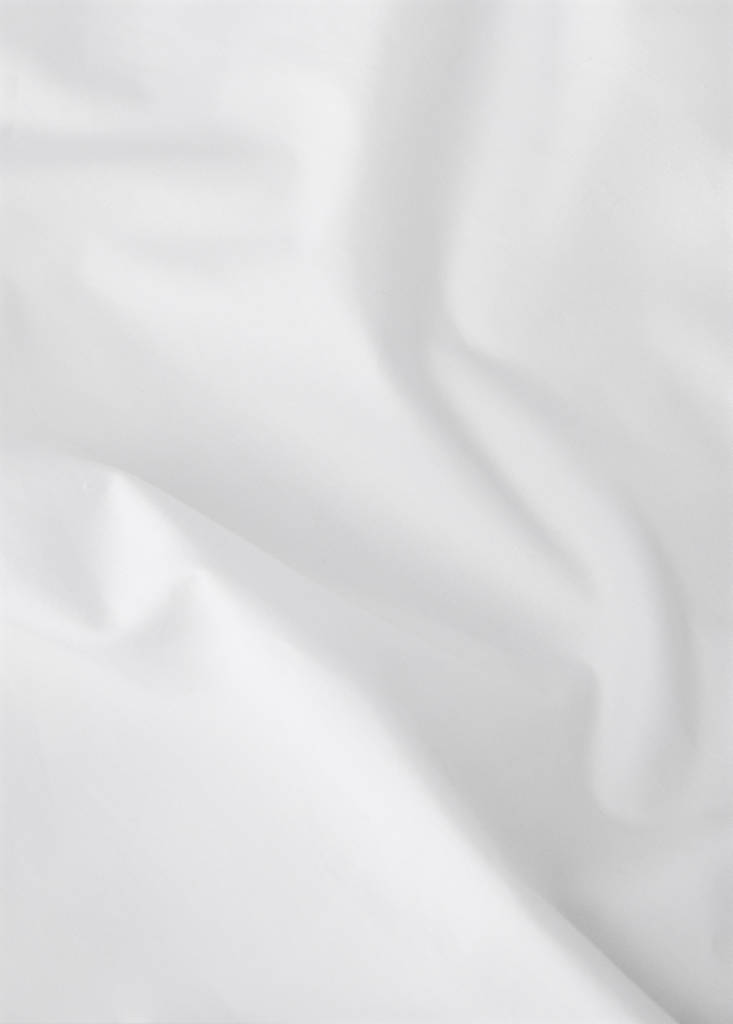 Percale cotton top sheet 150cm — White