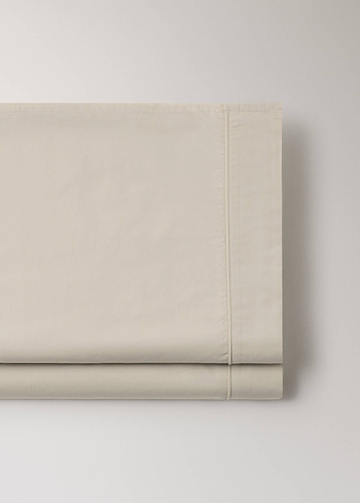 Top sheet 100% cotton percale 135/140 cm — Sand