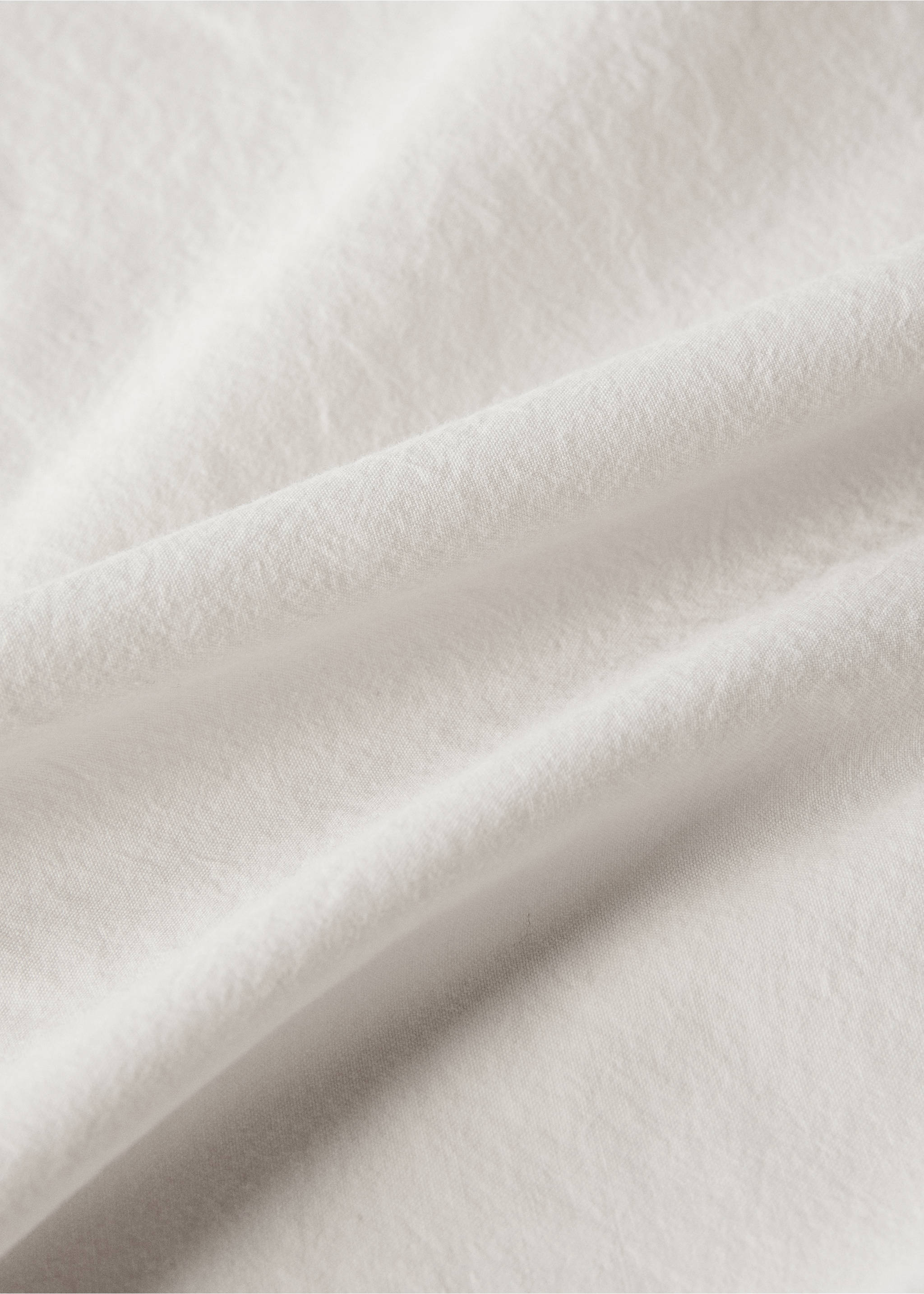 Washed cotton fitted sheet for a 180 cm bed - Details of the article 1, Sand. Ref: 37032990-00.