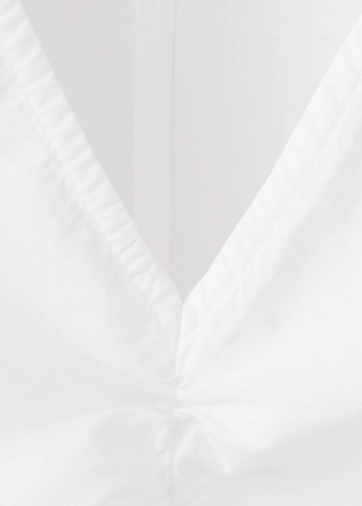 Gathered 100% cotton top — Off White