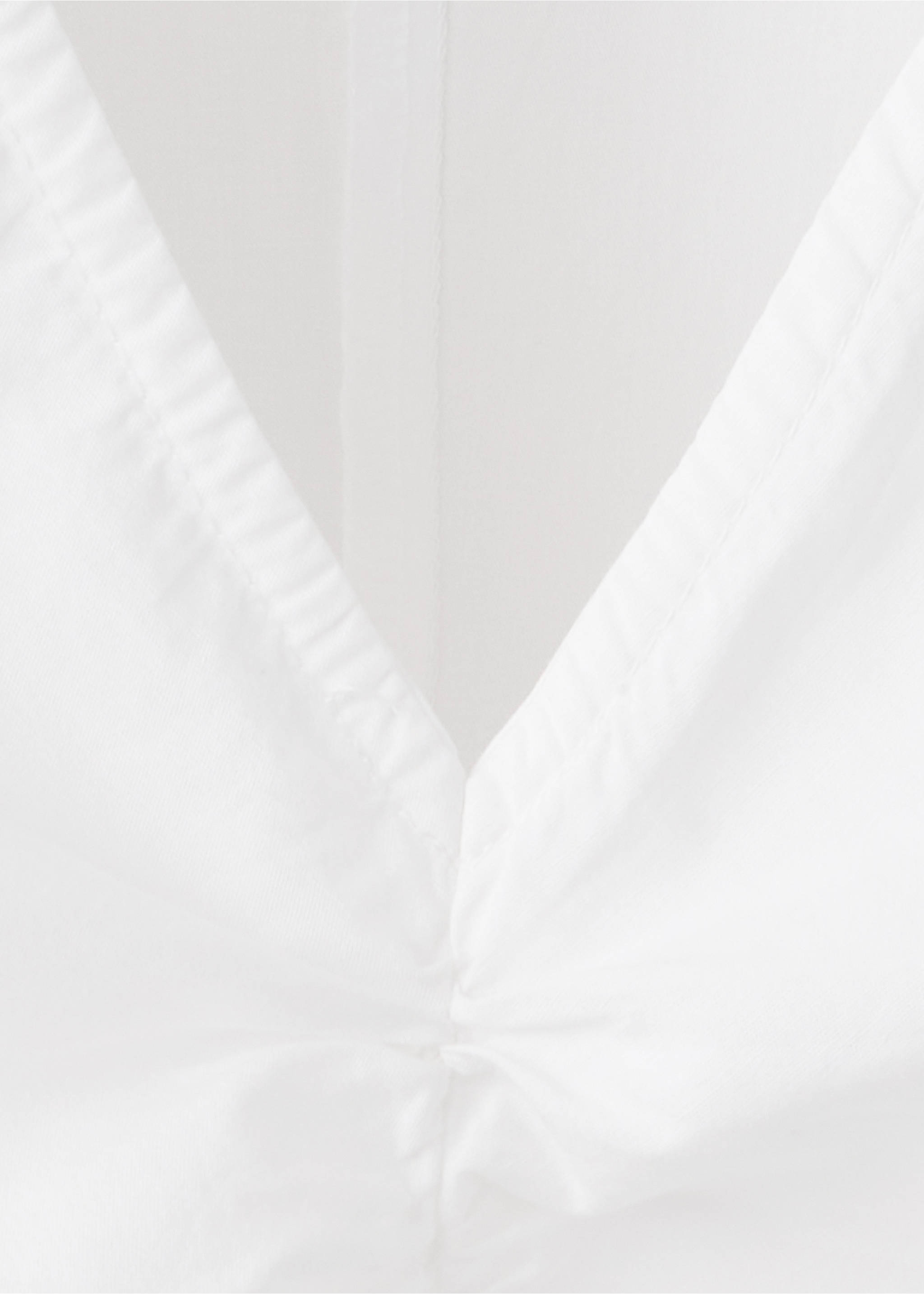 Gathered 100% cotton top - Details of the article 8, Off White. Ref: 37033277-00.