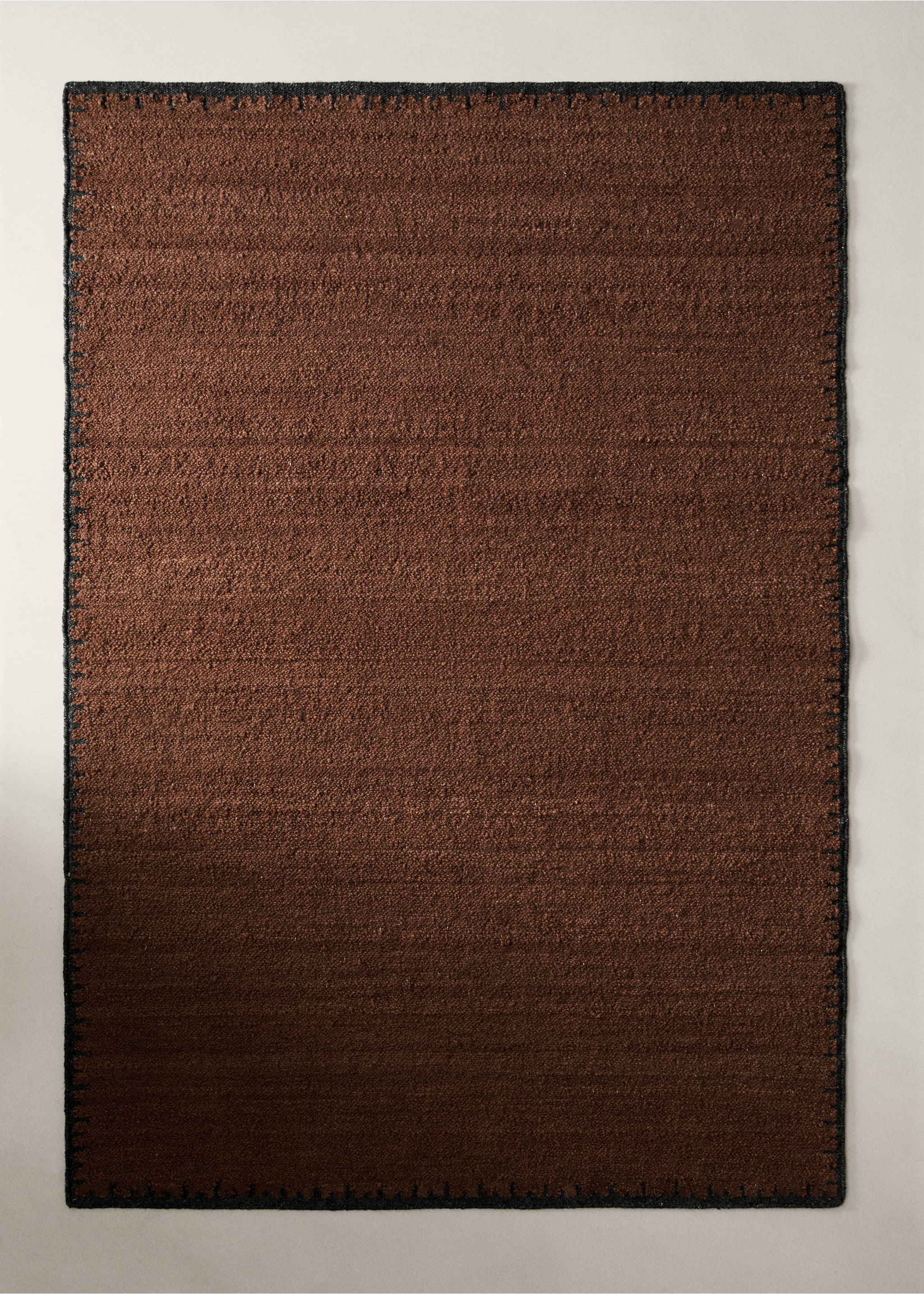 Bouclé wool rug - General plane, Russet. Ref: 37033278-00.