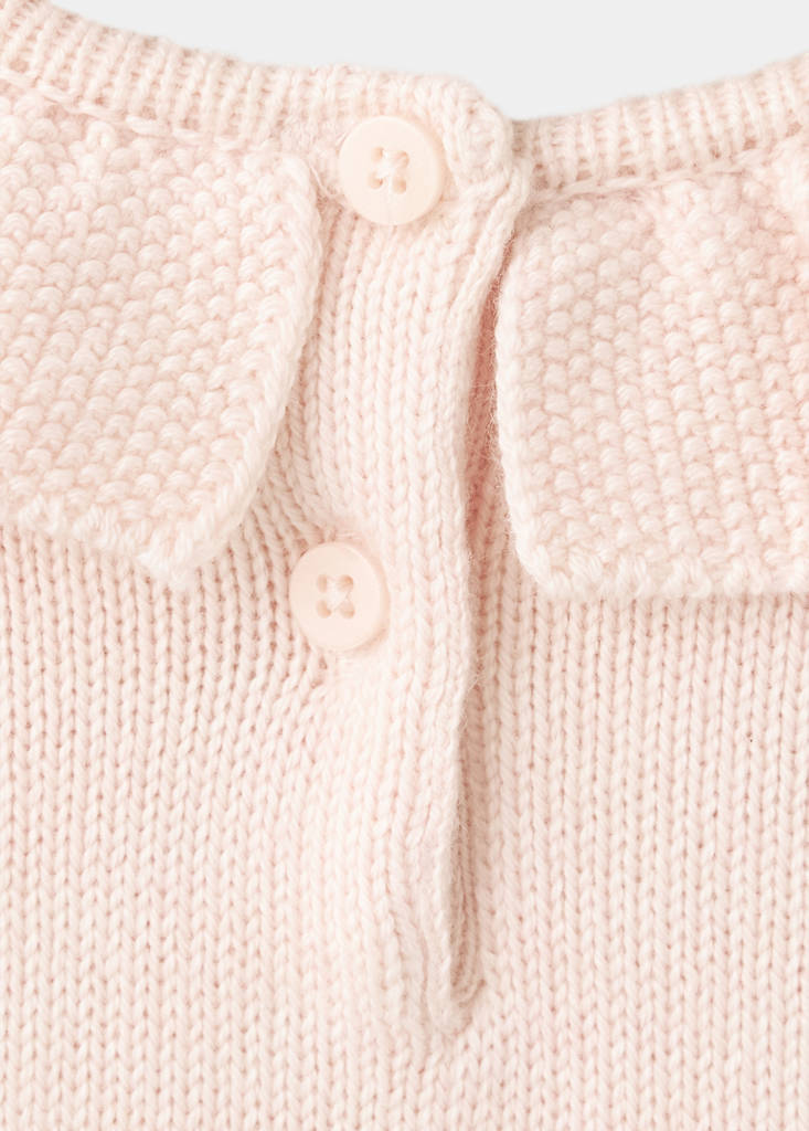 Knitted cotton sweater — Light Pink