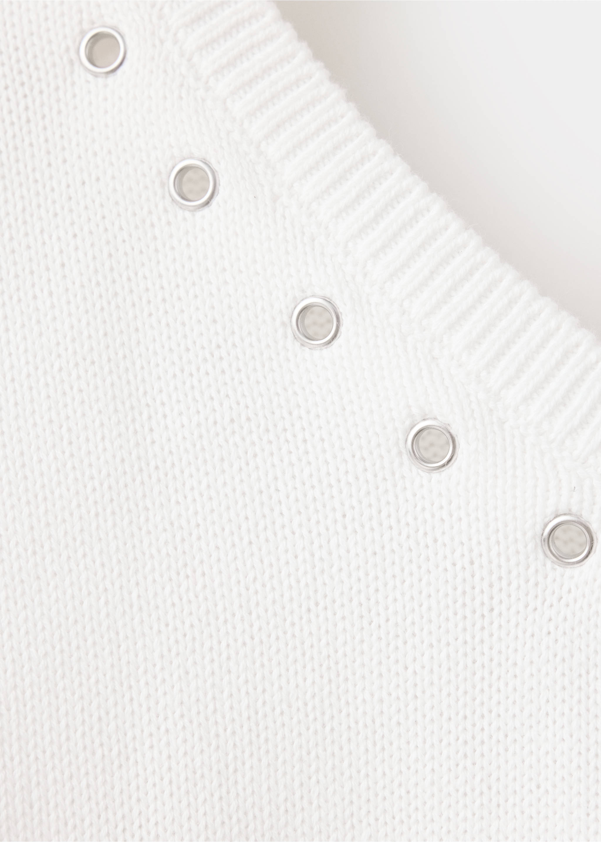 100% cotton asymmetric jersey jumper - Details of the article 8, White. Ref: 37033286-00.