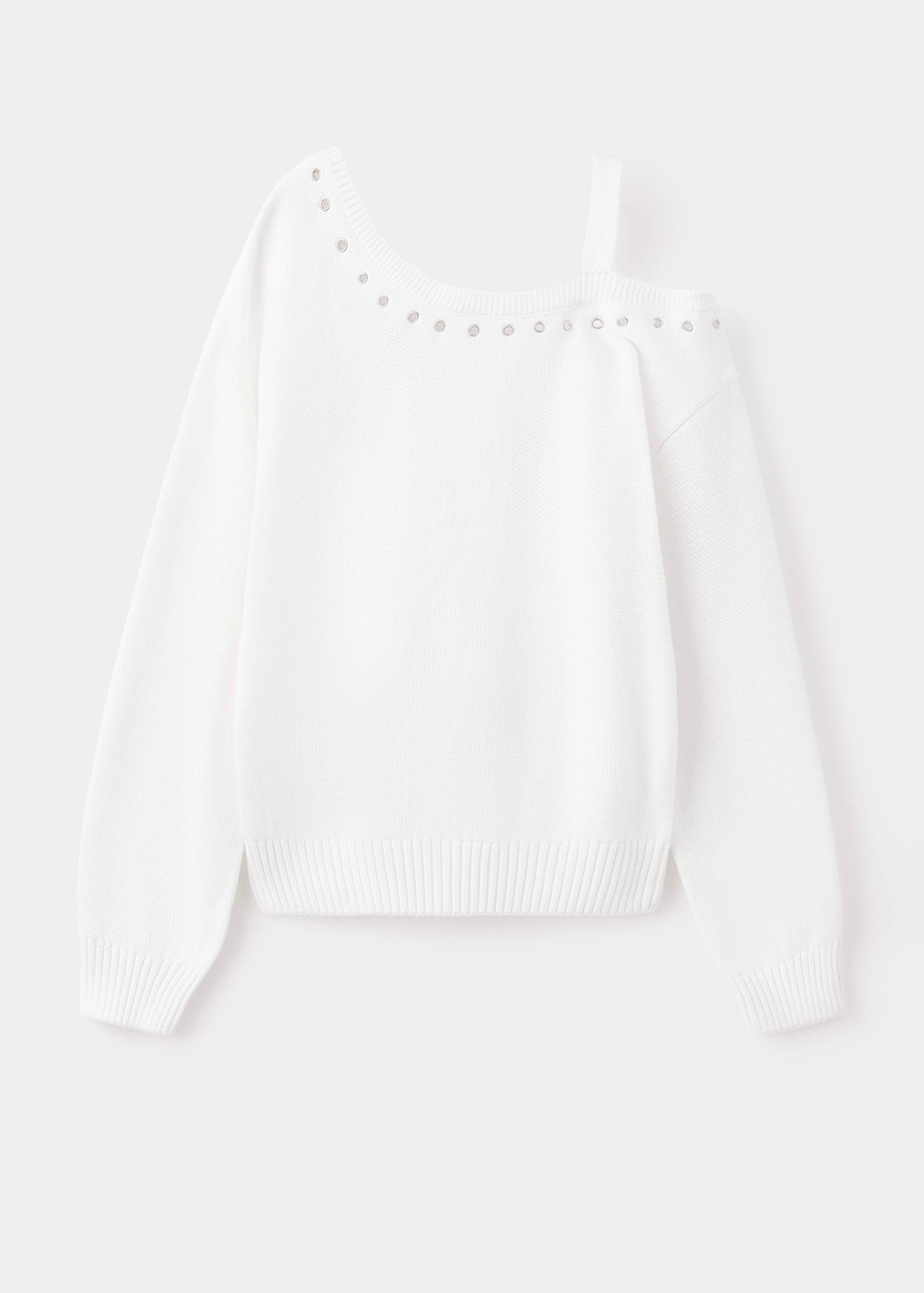 100% cotton asymmetric jersey jumper - Article without model