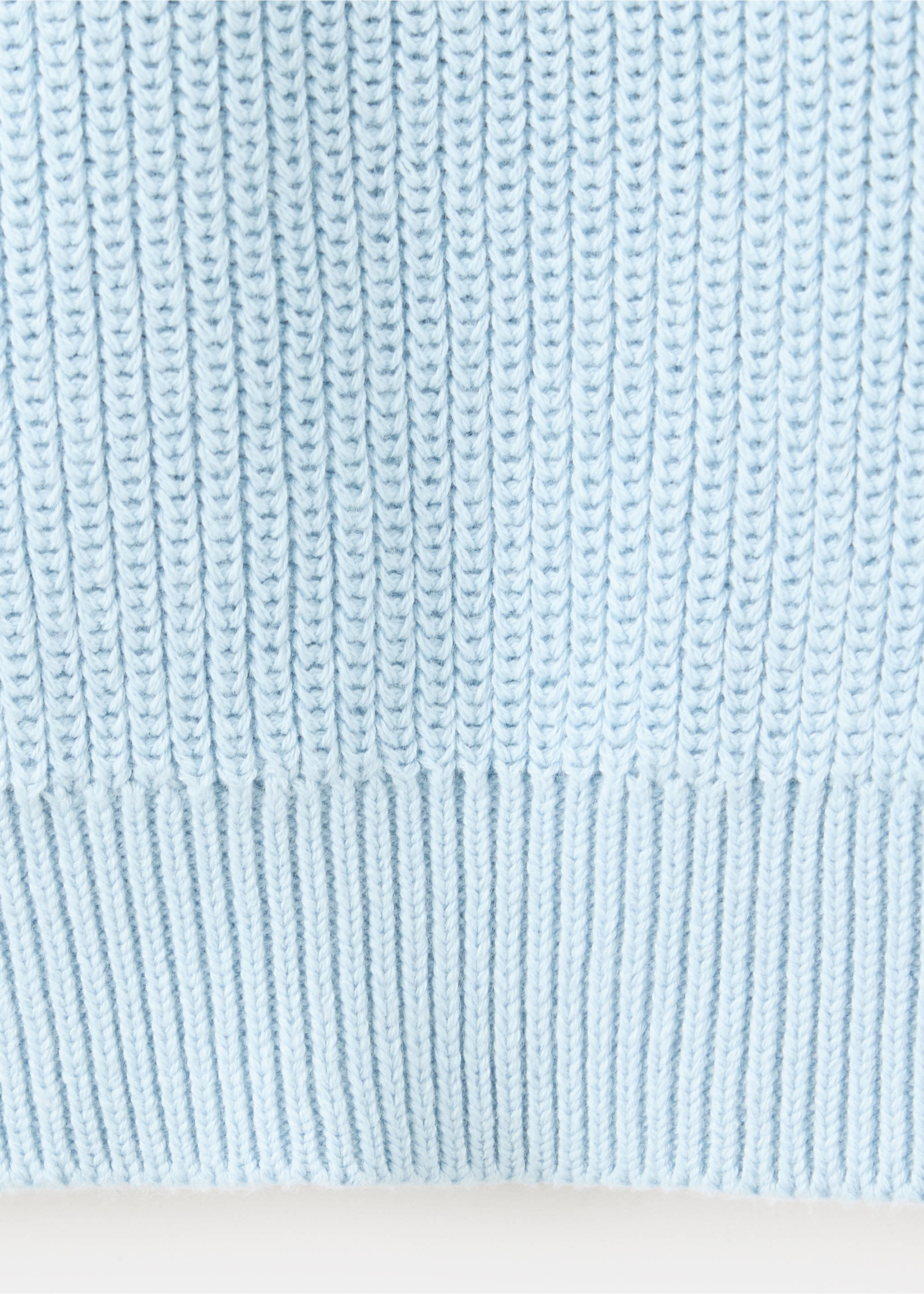 Cotton jumper with buttonhole detailing - Details of the article 0, Sky Blue. Ref: 37033287-00.