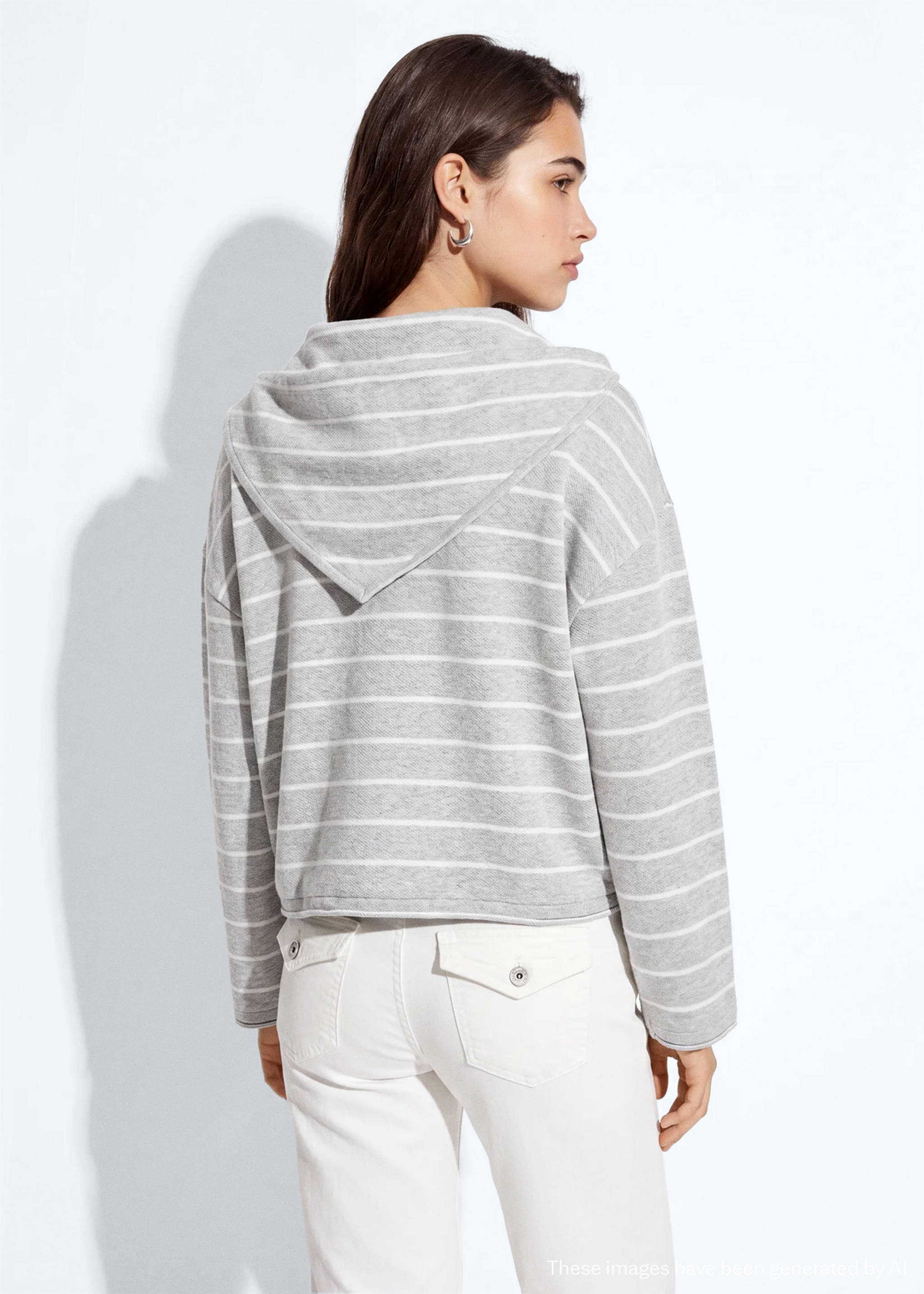 Striped knit jumper with flock detail - Reverse of the article