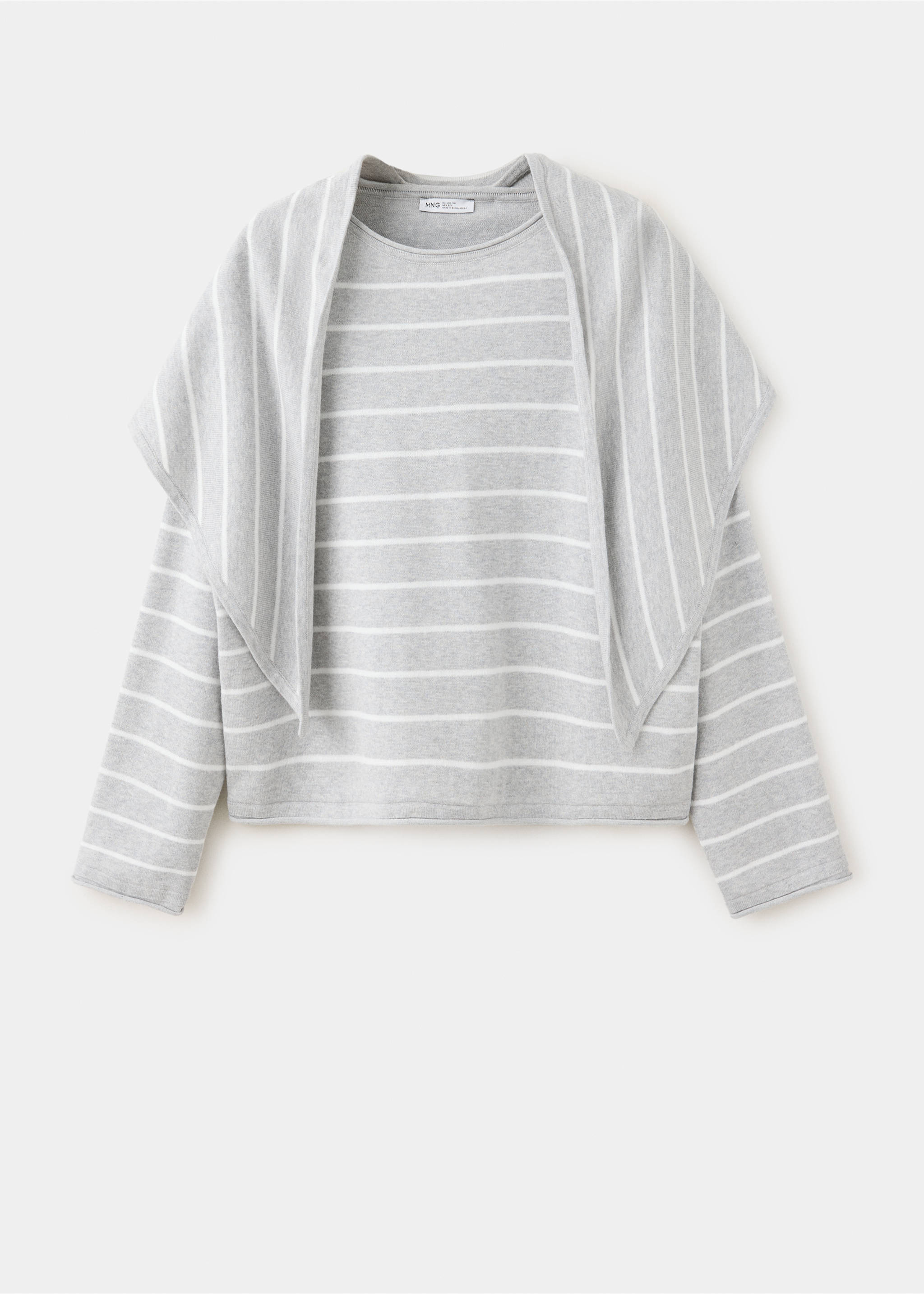 100% cotton striped jersey layer - Article without model, Medium Heather Grey. Ref: 37033288-00.