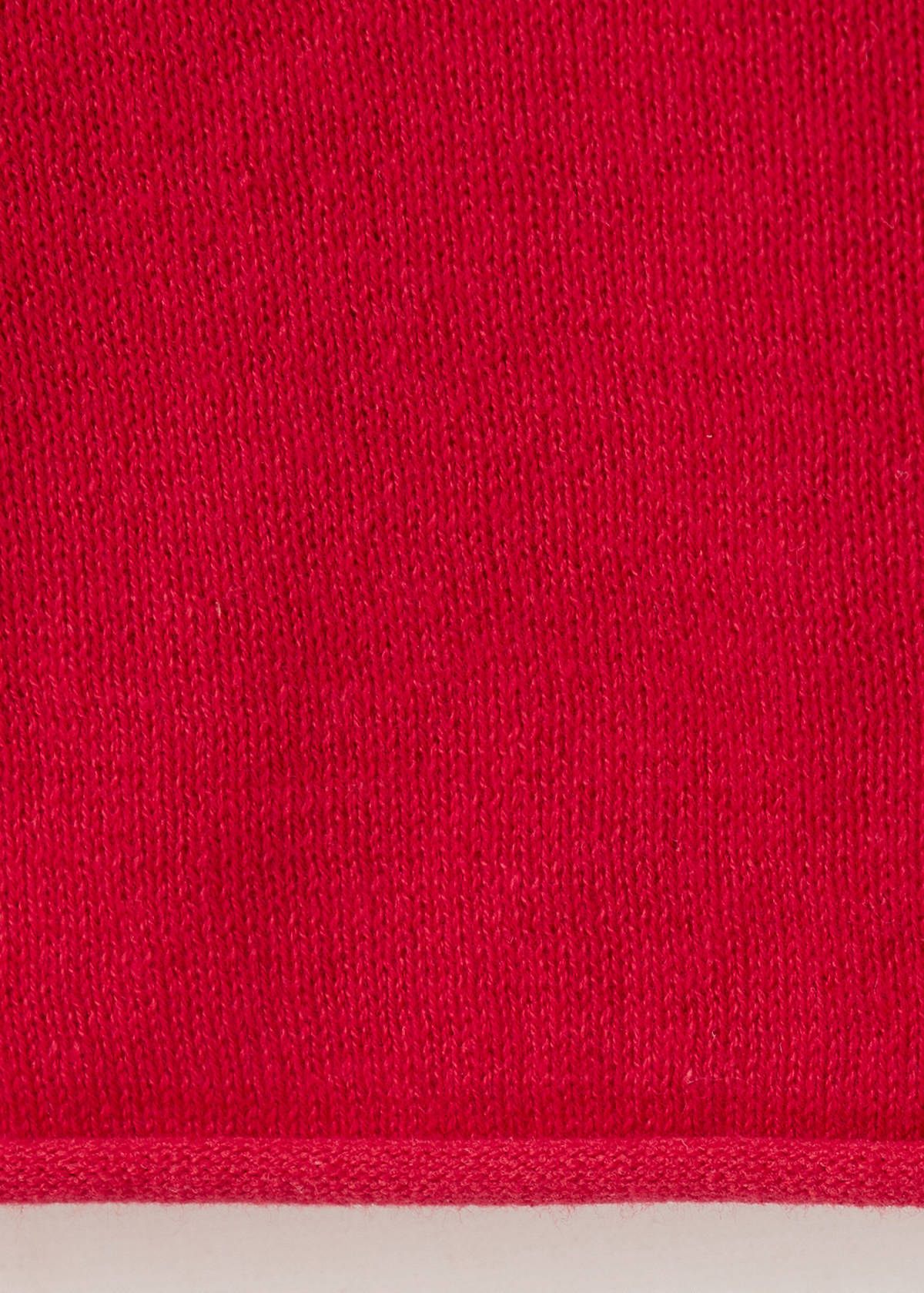 100% cotton boat neck sweater — Red