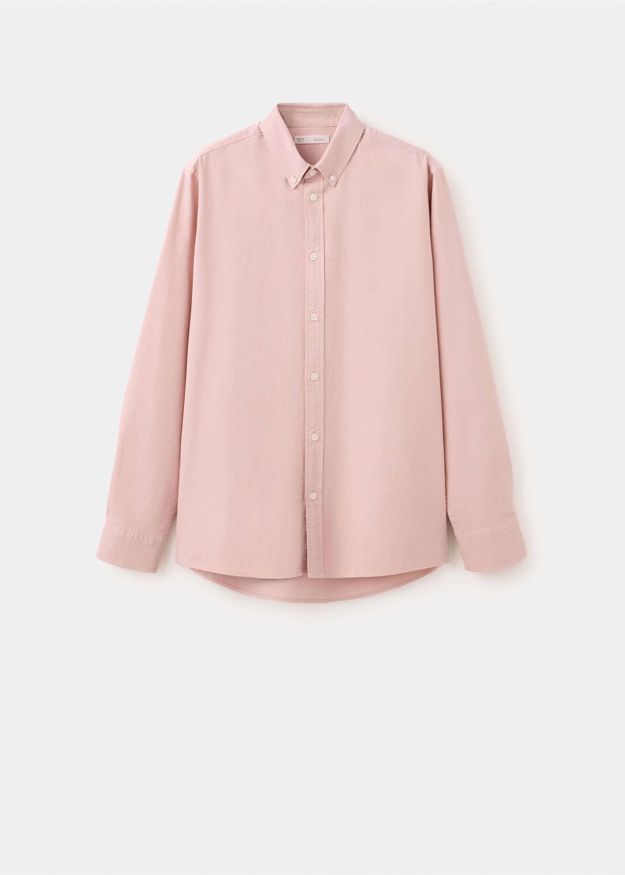 Plain 100% cotton shirt - Article without model, Light Pink. Ref: 37033291-00.