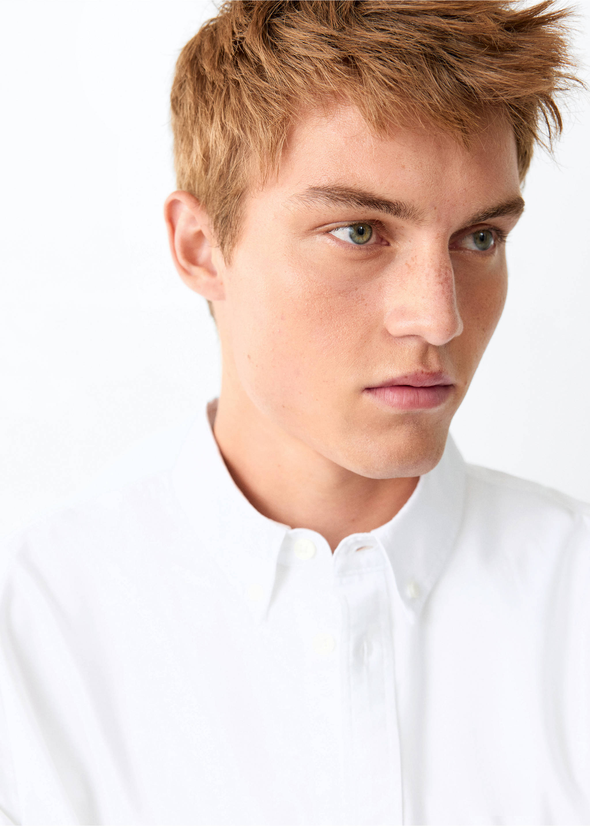 100% cotton Oxford shirt - Details of the article 1, Off White. Ref: 37033292-00.