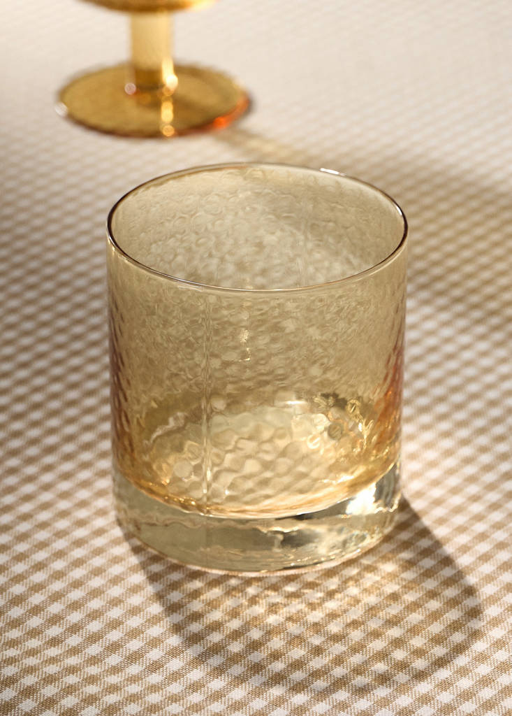 Hammered glass tumbler — Vanilla
