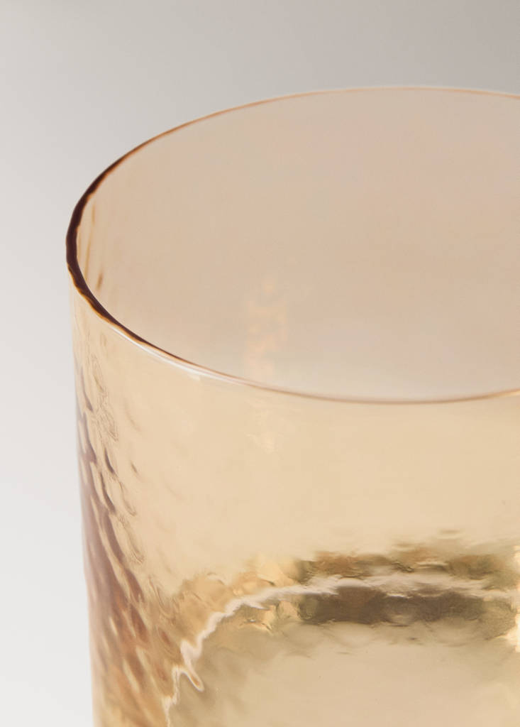 Hammered glass tumbler — Vanilla