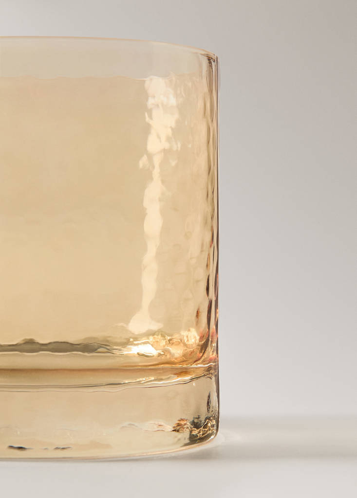 Hammered glass tumbler — Vanilla