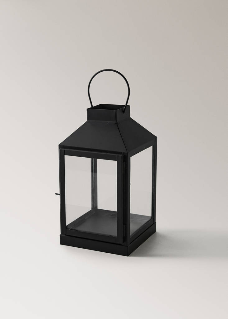 Medium decorative candle holder — Black