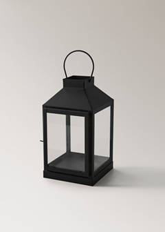 Medium decorative candle holder — Black 2