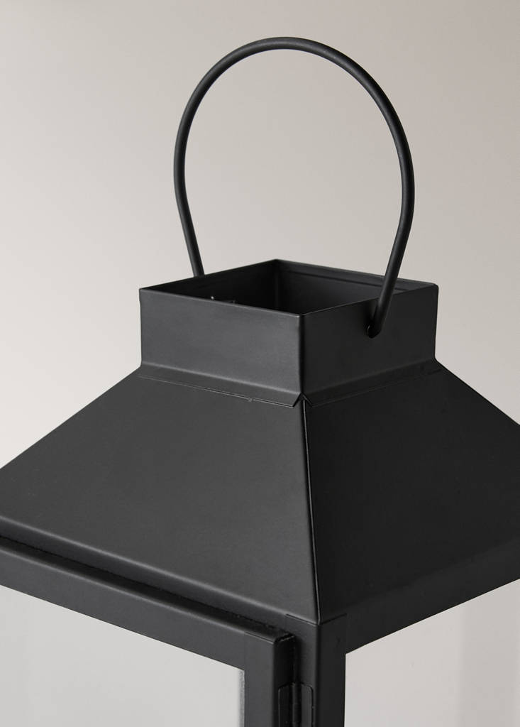 Medium decorative candle holder — Black