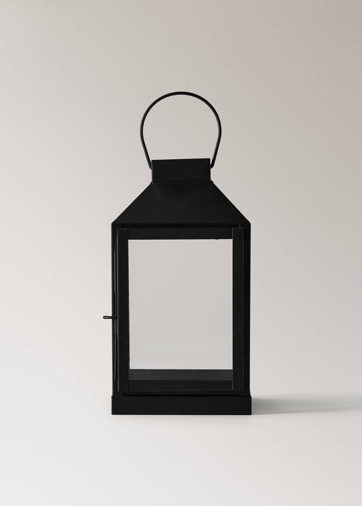 Medium decorative candle holder — Black